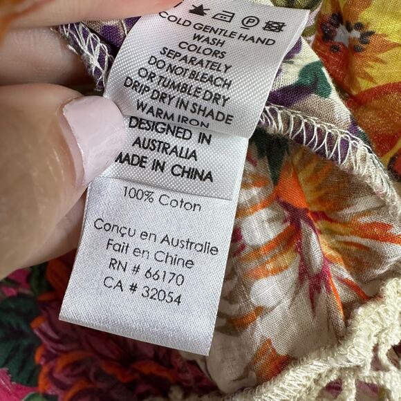 Zimmermann Floral Sundance panelled eyelet smock Blouse size 1 /US 6 - Picture 5 of 11